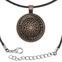 Кулон-амулет со шнурком Черное солнце ALK820