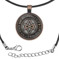 Кулон-амулет со шнурком Уникурсальная гексаграмма ALK823