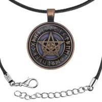 Кулон-амулет со шнурком Лунный пентакль ALK826