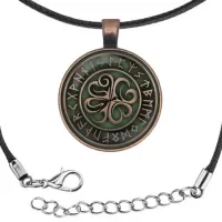 Кулон-амулет со шнурком Клевер удачи ALK829