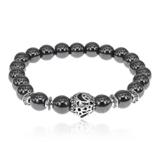 Браслет Ночное небо с синт.камнем Гематит (не магнит.) 8мм BSH-13-02