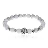 Браслет Ночное небо с нат.камнем Кахолонг 8мм BSH-13-04