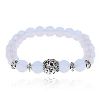 Браслет Ночное небо с синт.камнем Лунный камень 8мм BSH-13-06