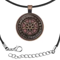 Кулон-амулет со шнурком Звезда магов ALK833