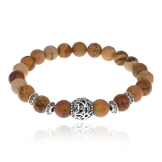 Браслет Ночное Небо с нат. камнем Песочная яшма 8мм BSH-13-08