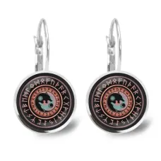 Серьги Волки Инь-Ян SEAP-A025