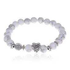 Браслет Love с нат.камнем Кахолонг 8мм BSH-13-20