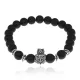 Браслет Царь зверей с синтетическим камнем Шунгит 8мм BSH-13-30