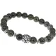 Браслет Ночное небо с нат.камнем Змеевик 8мм BSHE-13-03