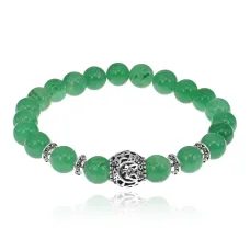 Браслет Ночное Небо с нат.камнем Нефрит 8мм BSHE-13-07