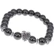 Браслет Love с синтетическим камнем Гематит (не магнит.) 8мм BSHE-13-18