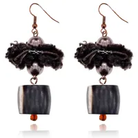 Серьги Бант, цвет коричневый UD140