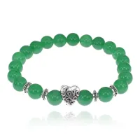 Браслет Love с натуральным камнем Нефрит 8мм BSHE-13-23