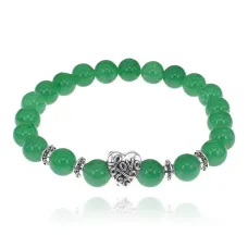 Браслет Love с натуральным камнем Нефрит 8мм BSHE-13-23