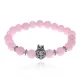 Браслет Царь зверей с нат.камнем Розовый кварц 8мм BSHE-13-25