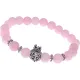 Браслет Царь зверей с нат.камнем Розовый кварц 8мм BSHE-13-25