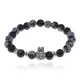 Браслет Царь зверей с нат.камнем Снежный обсидиан 8мм BSHE-13-26
