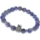 Браслет Царь зверей с нат.камнем Содалит 8мм BSHE-13-27