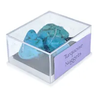 Минерал Бирюза в пластиковой коробке 2х3,5х3,5см STO-001