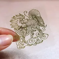 Наклейка - талисман Цилинь, 5х5см NK021