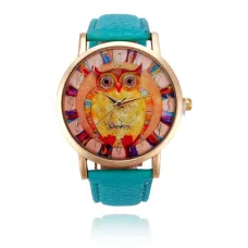 Часы наручные Сова, d.3,5см, цвет бирюзовый WA105