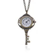 Часы - кулон с цепочкой Ключ, 5,5х3см WA111