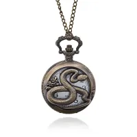 Открывающиеся часы - кулон с цепочкой Восточный гороскоп, Змея WA113-05
