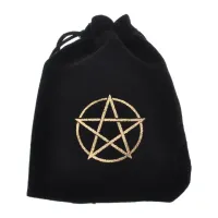 Мешочек Пентаграмма из бархата, 9,5х7,5см MS067