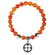 Браслет Клевер (удача, везение), Сердолик 8мм BSP1-01-3003