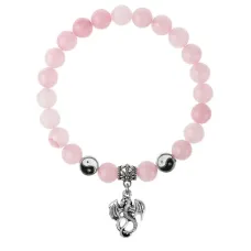Браслет Дракон (удача, могущество, успех), Розовый кварц 8мм BSP1-03-3001