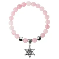 Браслет Глаз (от сглаза и порчи), Розовый кварц 8мм BSP1-03-3002