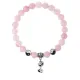 Браслет Кошка (гармония, покой, уют), Розовый кварц 8мм BSP1-03-3010