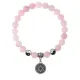Браслет Звезда Давида (от сглаза и зла), Розовый кварц 8мм BSP1-03-3012