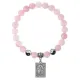 Браслет Таро - Мир, Розовый кварц 8мм BSP1-03-3019