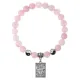 Браслет Таро - Колесо Фортуны, Розовый кварц 8мм BSP1-03-3020