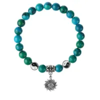 Браслет Глаз (от сглаза и порчи), Хризоколла 8мм BSP1-04-3018