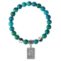 Браслет Таро - Мир, Хризоколла 8мм BSP1-04-3019