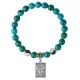 Браслет Таро - Колесо Фортуны, Хризоколла 8мм BSP1-04-3020