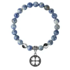 Браслет Клевер (удача, везение), Содалит 8мм BSP1-05-3003