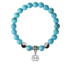 Браслет Лотос (гармония и развитие), Бирюза 8мм BSP1-06-3005