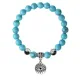 Браслет Глаз (от сглаза и порчи), Бирюза 8мм BSP1-06-3007