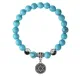Браслет Звезда Давида (от сглаза и зла), Бирюза 8мм BSP1-06-3012