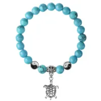 Браслет Черепаха (здоровье и долголетие), Бирюза 8мм BSP1-06-3014