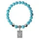 Браслет Таро - Колесо Фортуны, Бирюза 8мм BSP1-06-3020