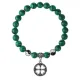 Браслет Клевер (удача, везение), Малахит 8мм BSP1-10-3003