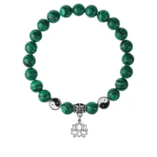 Браслет Лотос (гармония и развитие), Малахит 8мм BSP1-10-3005