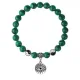 Браслет Глаз (от сглаза и порчи), Малахит 8мм BSP1-10-3007