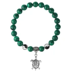 Браслет Черепаха (здоровье и долголетие), Малахит 8мм BSP1-10-3014
