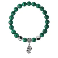 Браслет Пи Яо (богатство и защита), Малахит 8мм BSP1-10-3016