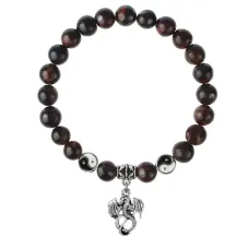 Браслет Дракон (удача, могущество, успех), Бычий глаз 8мм BSP1-11-3001